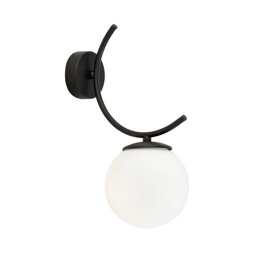 Boston wall lamp black/opal